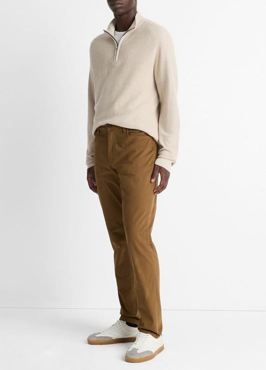 Dylan Slim 5-Pocket Peached Stretch-Cotton Pant in Trousers LIGHT HIGHLANDS | VINCE Men