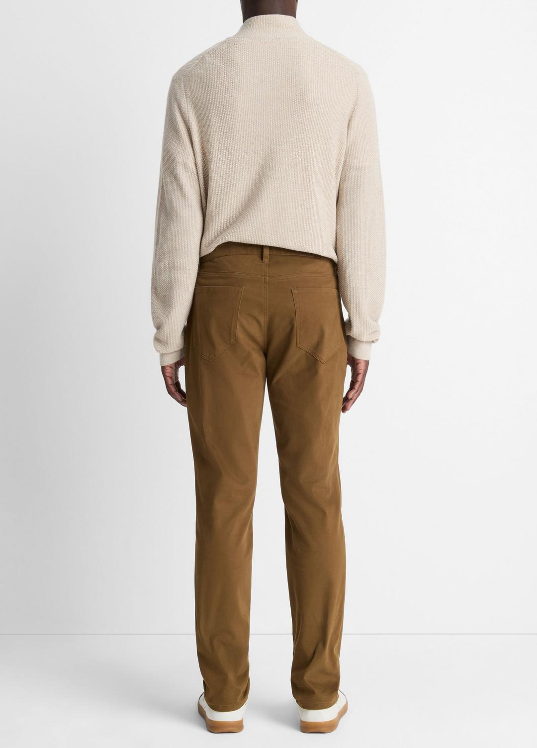 Dylan Slim 5-Pocket Peached Stretch-Cotton Pant in Trousers LIGHT HIGHLANDS | VINCE Men