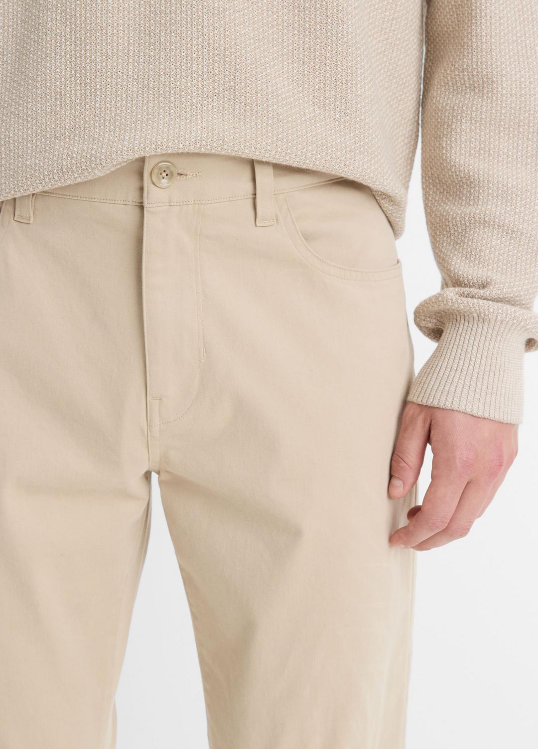 Dylan Slim 5-Pocket Peached Stretch-Cotton Pant in Trousers CAHUENGA KHAKI | VINCE Men