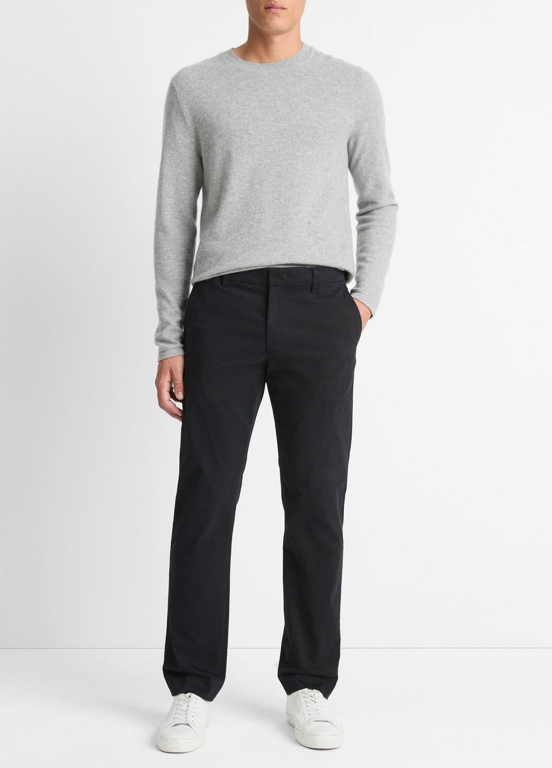 Dylan Slim Cotton Chino Pant in Trousers BLACK | VINCE Men