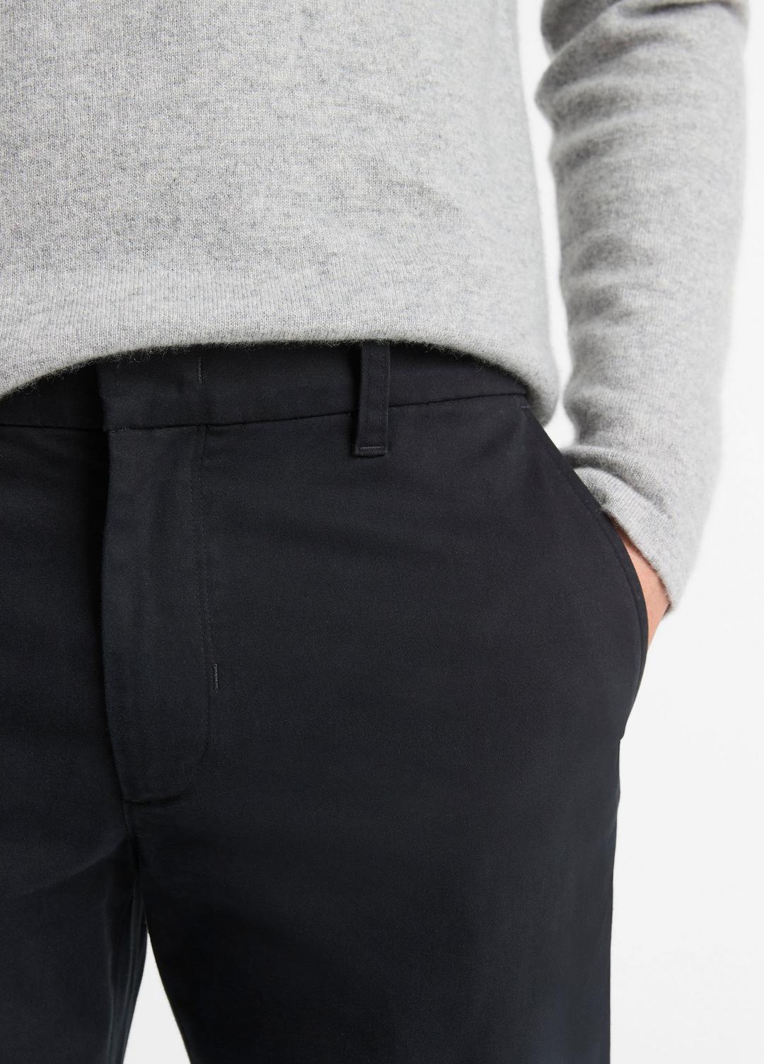 Dylan Slim Cotton Chino Pant in Trousers BLACK | VINCE Men