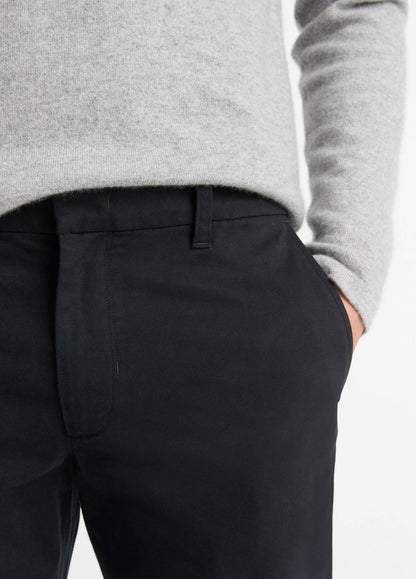 Dylan Slim Cotton Chino Pant in Trousers BLACK | VINCE Men