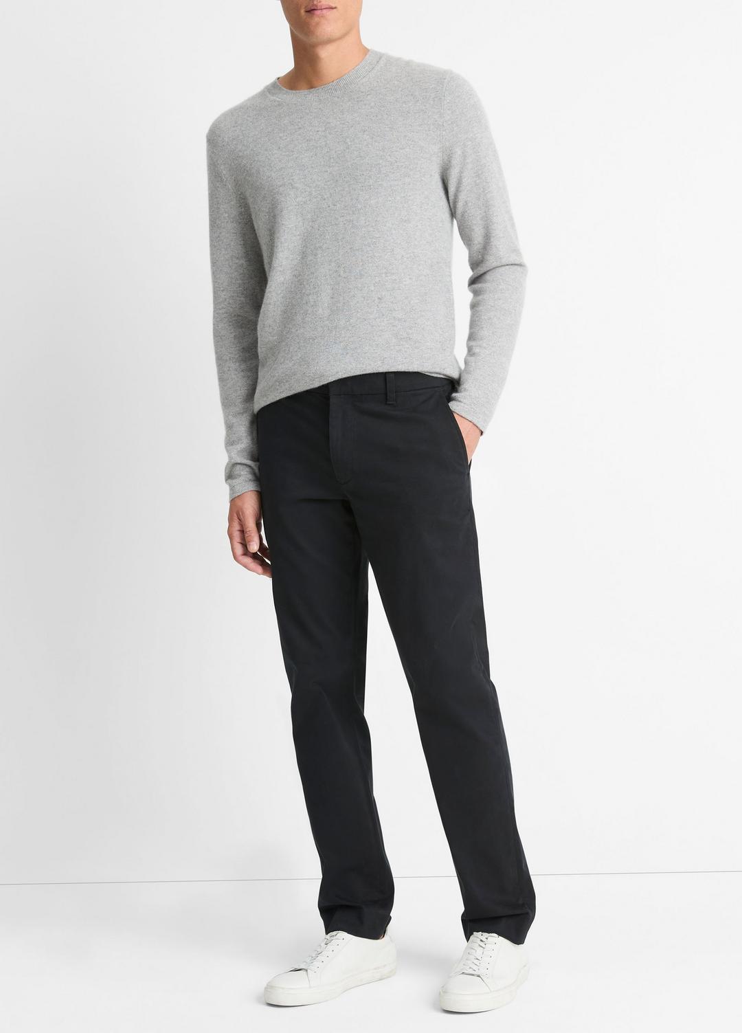 Dylan Slim Cotton Chino Pant in Trousers BLACK | VINCE Men