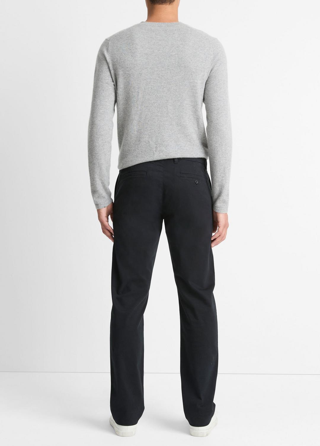 Dylan Slim Cotton Chino Pant in Trousers BLACK | VINCE Men