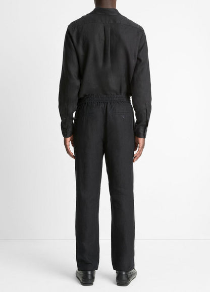 Lightweight Hemp Pant in Trousers BLACK | VINCE Men