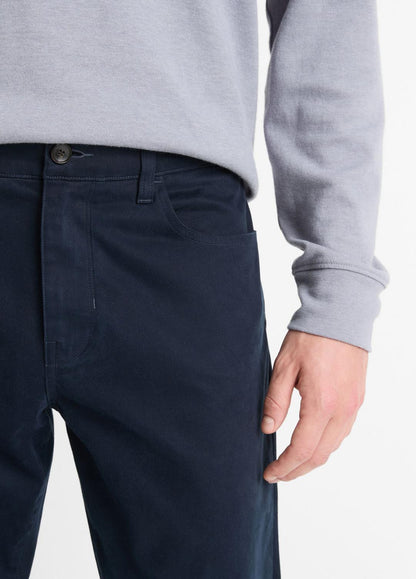Dylan Slim 5-Pocket Peached Stretch-Cotton Pant in Trousers COASTAL BLUE | VINCE Men