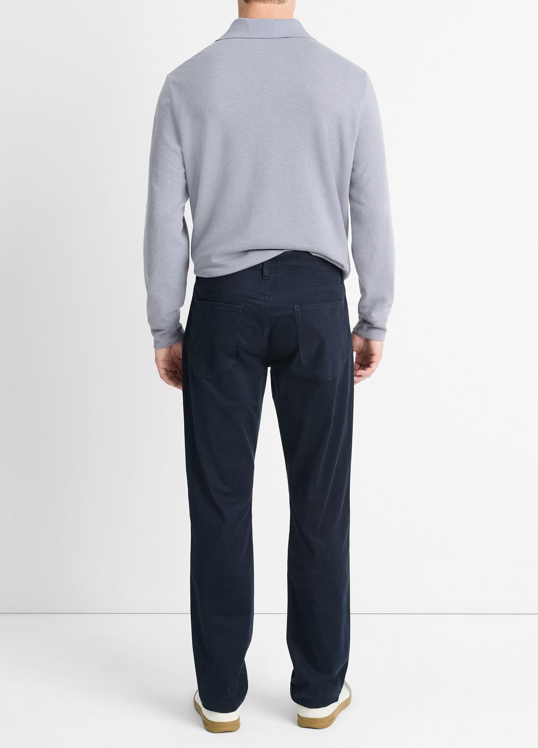 Dylan Slim 5-Pocket Peached Stretch-Cotton Pant in Trousers COASTAL BLUE | VINCE Men