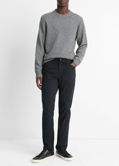 Dylan Slim 5-Pocket Peached Stretch-Cotton Pant in Trousers BLACK | VINCE Men