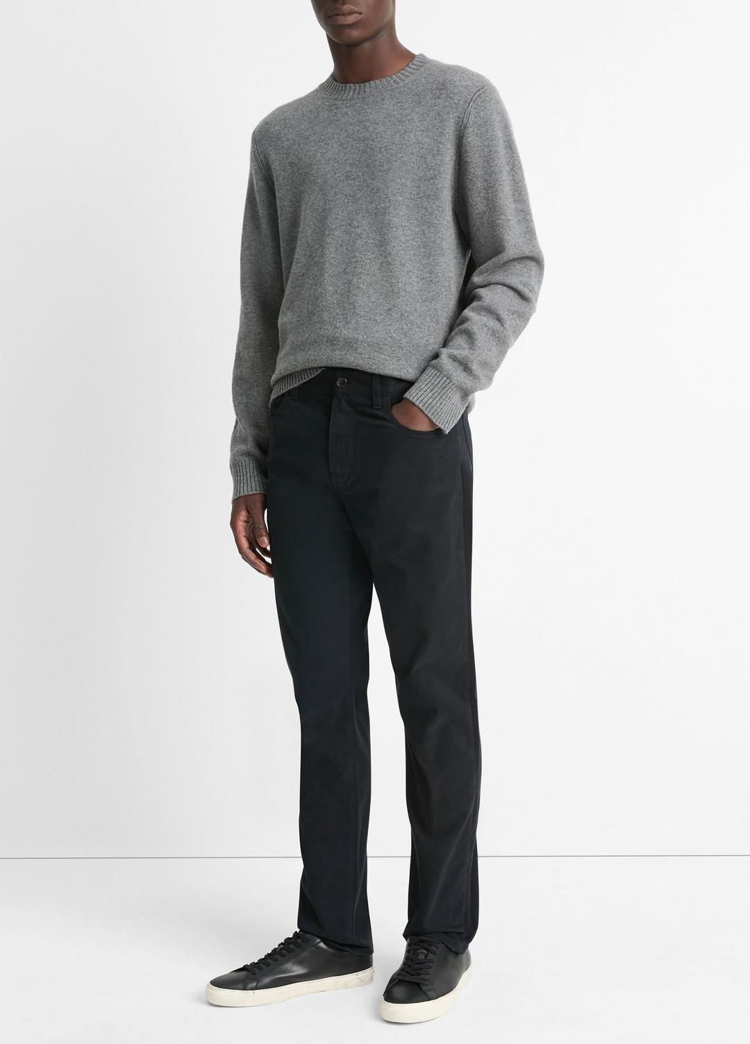 Dylan Slim 5-Pocket Peached Stretch-Cotton Pant in Trousers BLACK | VINCE Men