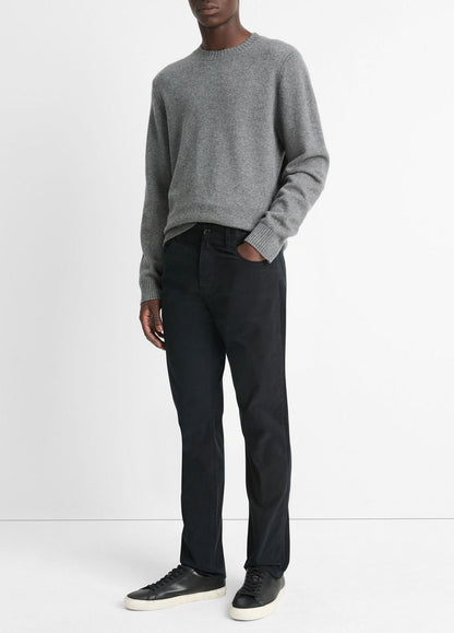 Dylan Slim 5-Pocket Peached Stretch-Cotton Pant in Trousers BLACK | VINCE Men