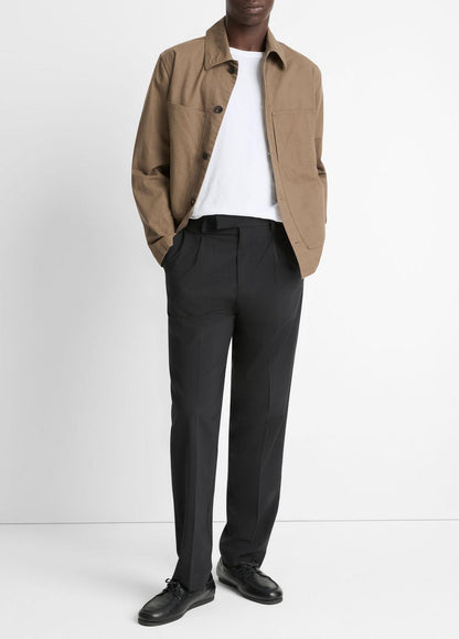 Louie Relaxed Pleated Trouser in Trousers BLACK | VINCE Men