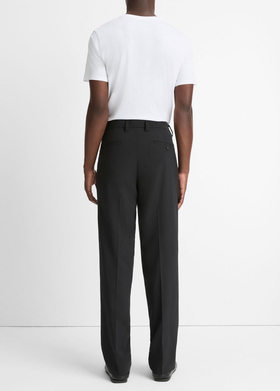 Louie Relaxed Pleated Trouser in Trousers BLACK | VINCE Men