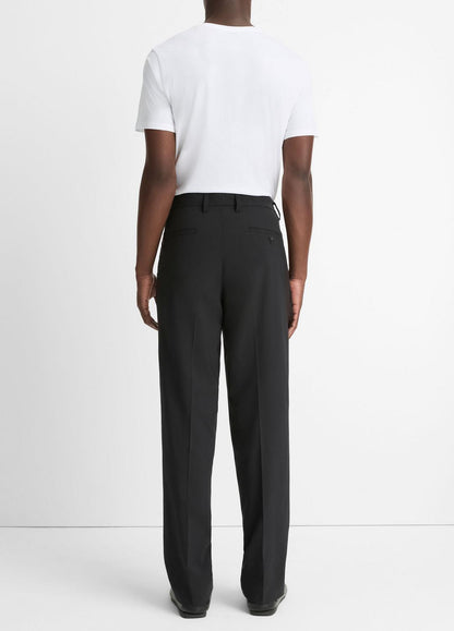 Louie Relaxed Pleated Trouser in Trousers BLACK | VINCE Men