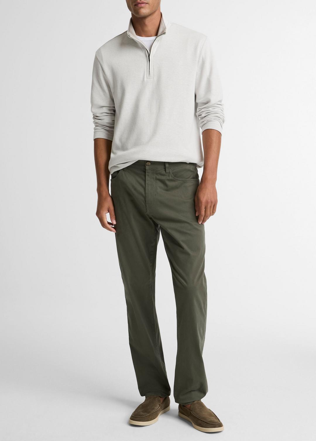 Dylan Slim 5-Pocket Cotton Sateen Pant in Trousers SYCAMORE | VINCE Men