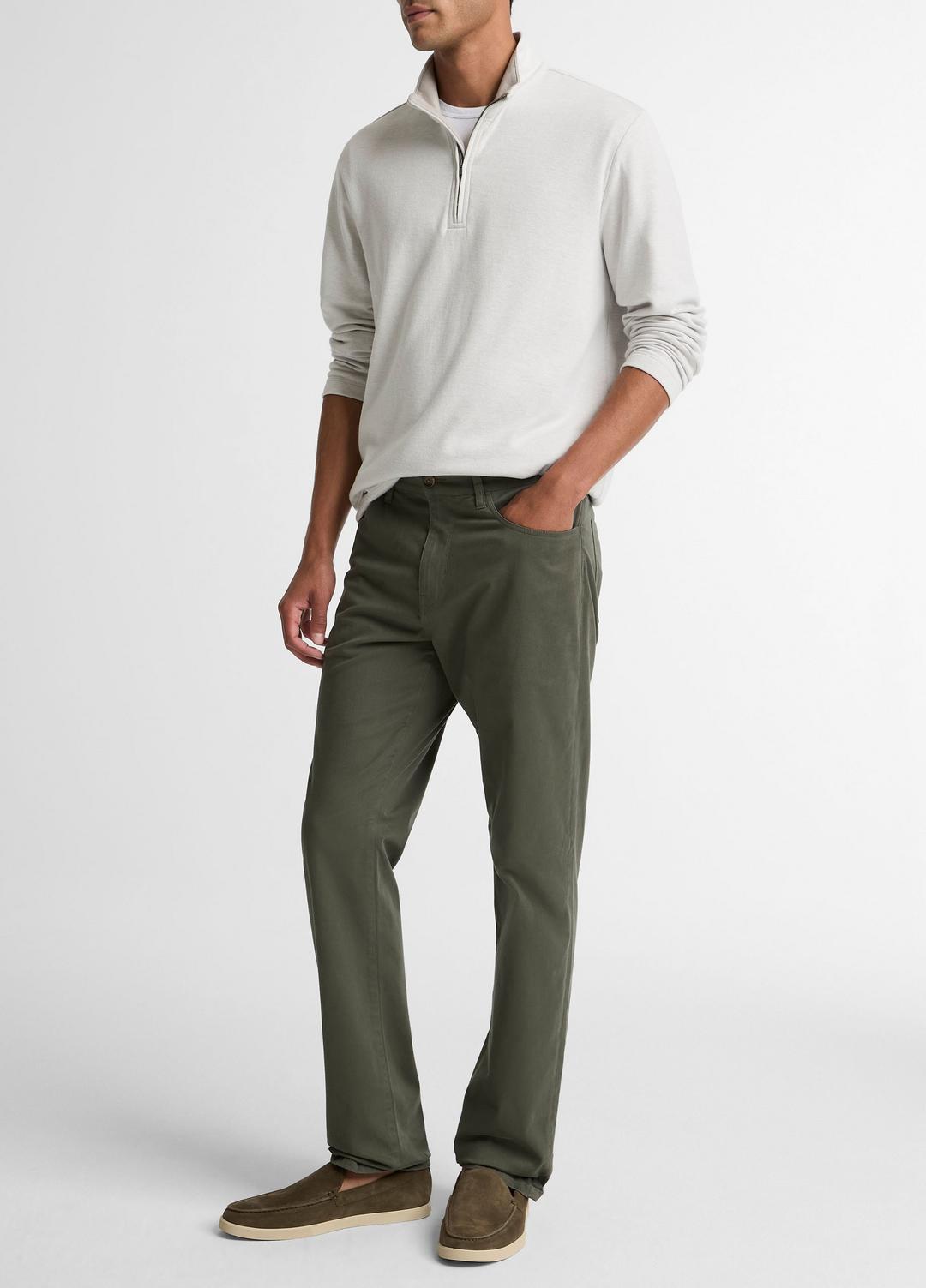 Dylan Slim 5-Pocket Cotton Sateen Pant in Trousers SYCAMORE | VINCE Men