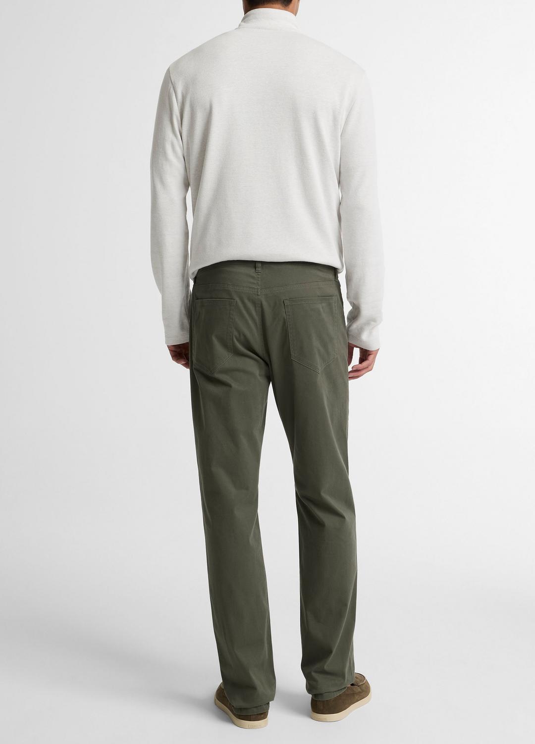 Dylan Slim 5-Pocket Cotton Sateen Pant in Trousers SYCAMORE | VINCE Men
