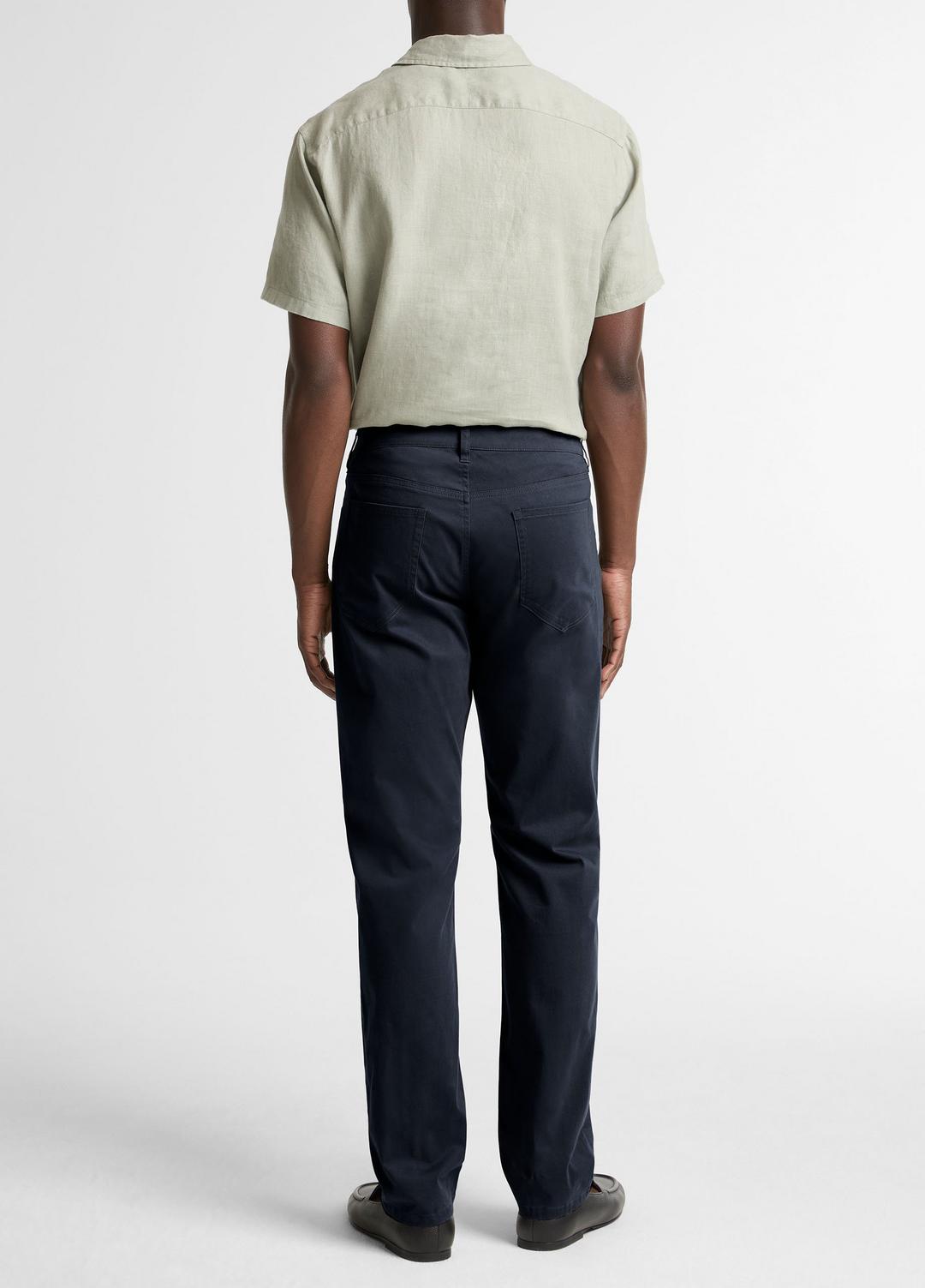 Dylan Slim 5-Pocket Cotton Sateen Pant in Trousers COASTAL BLUE | VINCE Men