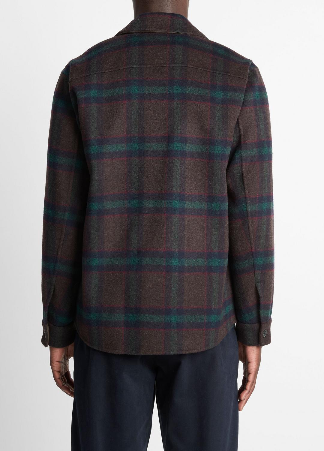 Plaid Splittable Wool-Blend Shirt Jacket in Shirt Jackets COASTAL COUNTRY RACER | VINCE Men