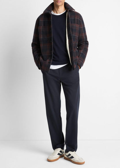 Sherpa-Lined Plaid Shirt Jacket in Shirt Jackets COASTAL COMBO | VINCE Men
