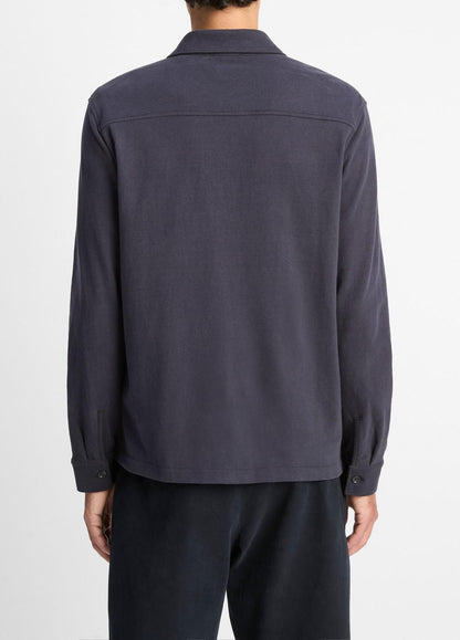 Heavy Sueded Cotton Shirt Jacket in Shirt Jackets COASTAL BLUE | VINCE Men