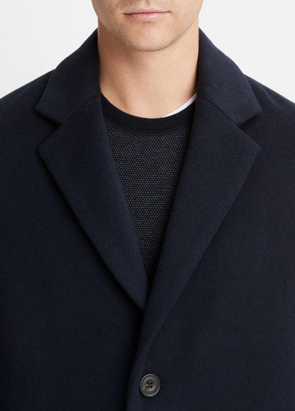 Classic Italian Wool-Blend Coat in Jackets & Outerwear COASTAL BLUE | VINCE Men