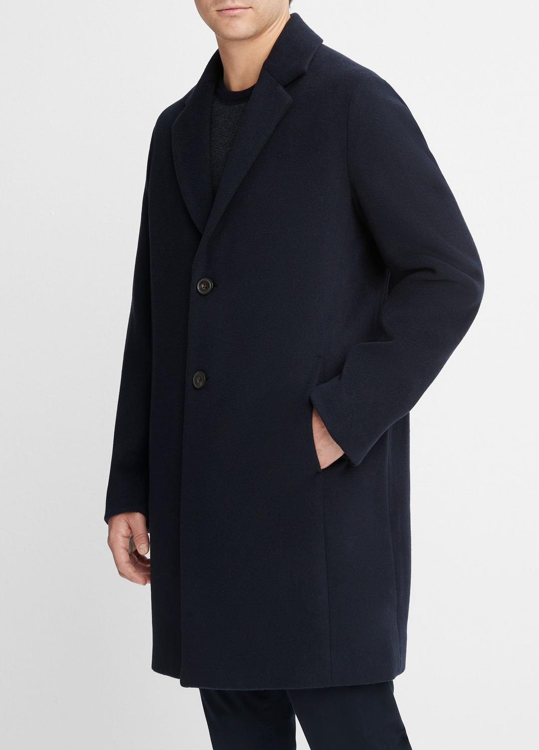 Classic Italian Wool-Blend Coat in Jackets & Outerwear COASTAL BLUE | VINCE Men