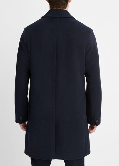 Classic Italian Wool-Blend Coat in Jackets & Outerwear COASTAL BLUE | VINCE Men