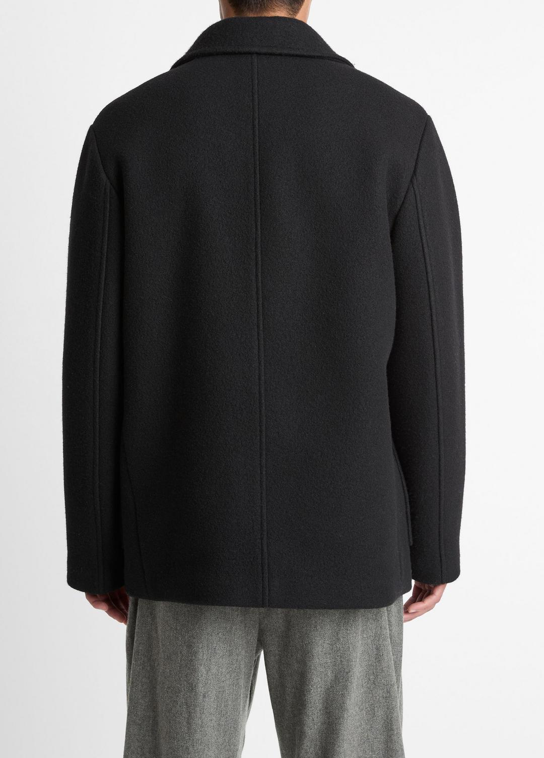 Italian Wool-Blend Peacoat in Coats BLACK | VINCE Men