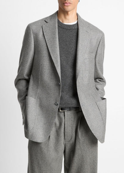 Houndstooth Cashmere Relaxed Sport Coat in Blazers GREY/BROWN | VINCE Men