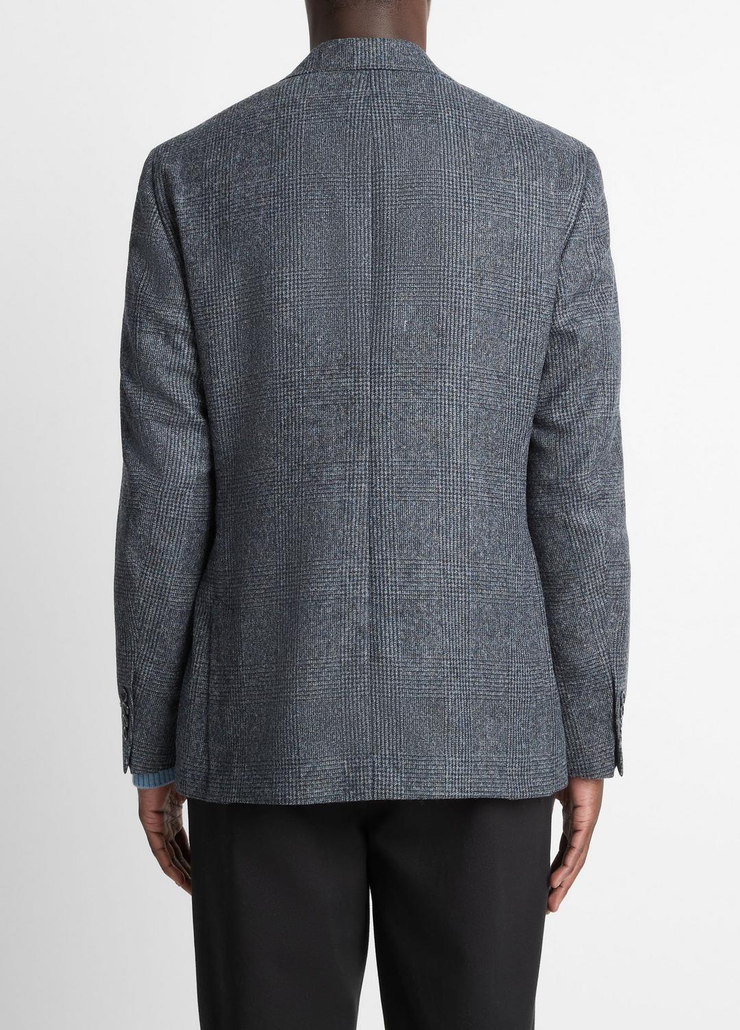 Plaid Alpaca-Blend Relaxed Sport Coat in Blazers NAVY/BLUE | VINCE Men