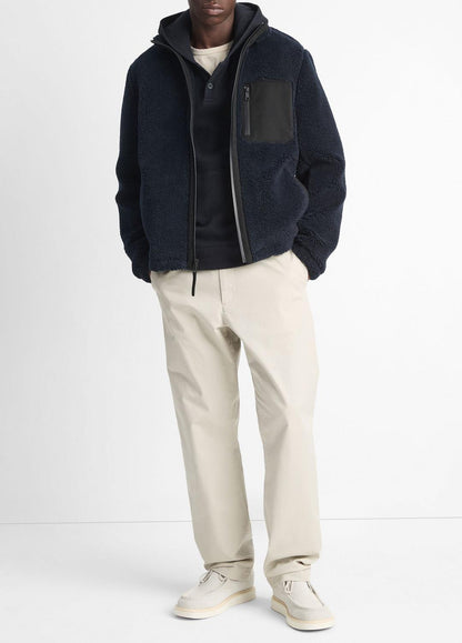 Sherpa Zip Jacket in Jackets COASTAL BLUE | VINCE Men