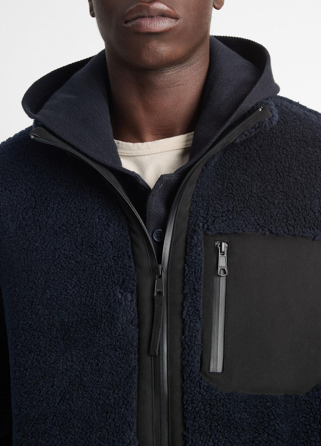 Sherpa Zip Jacket in Jackets COASTAL BLUE | VINCE Men