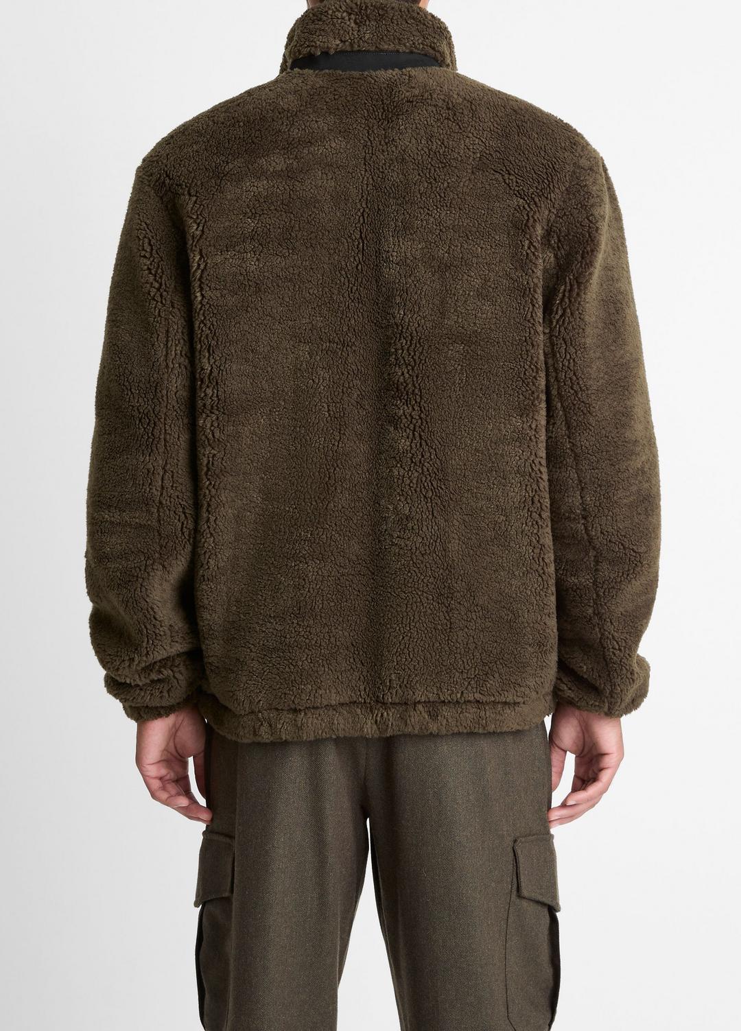 Sherpa Zip Jacket in Jackets DARK LEAF | VINCE Men