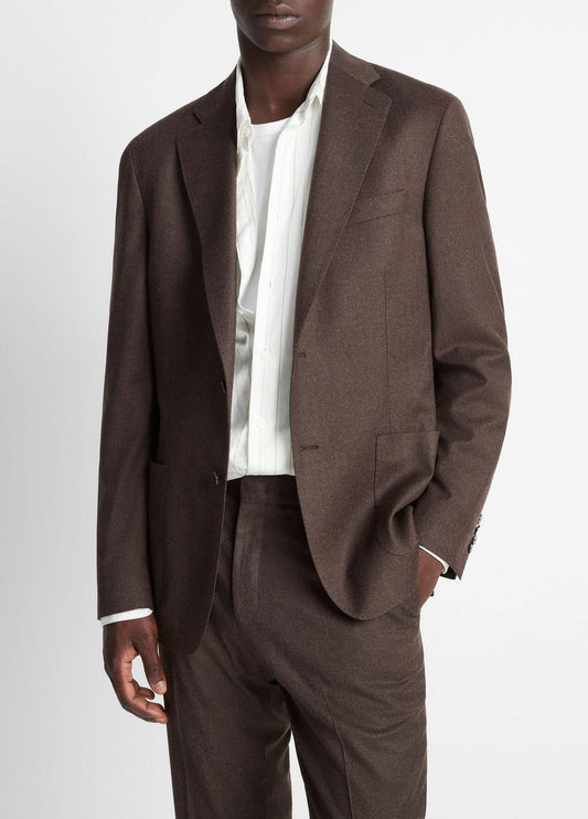 Wool-Silk Relaxed Sport Coat in Blazers BROWN | VINCE Men