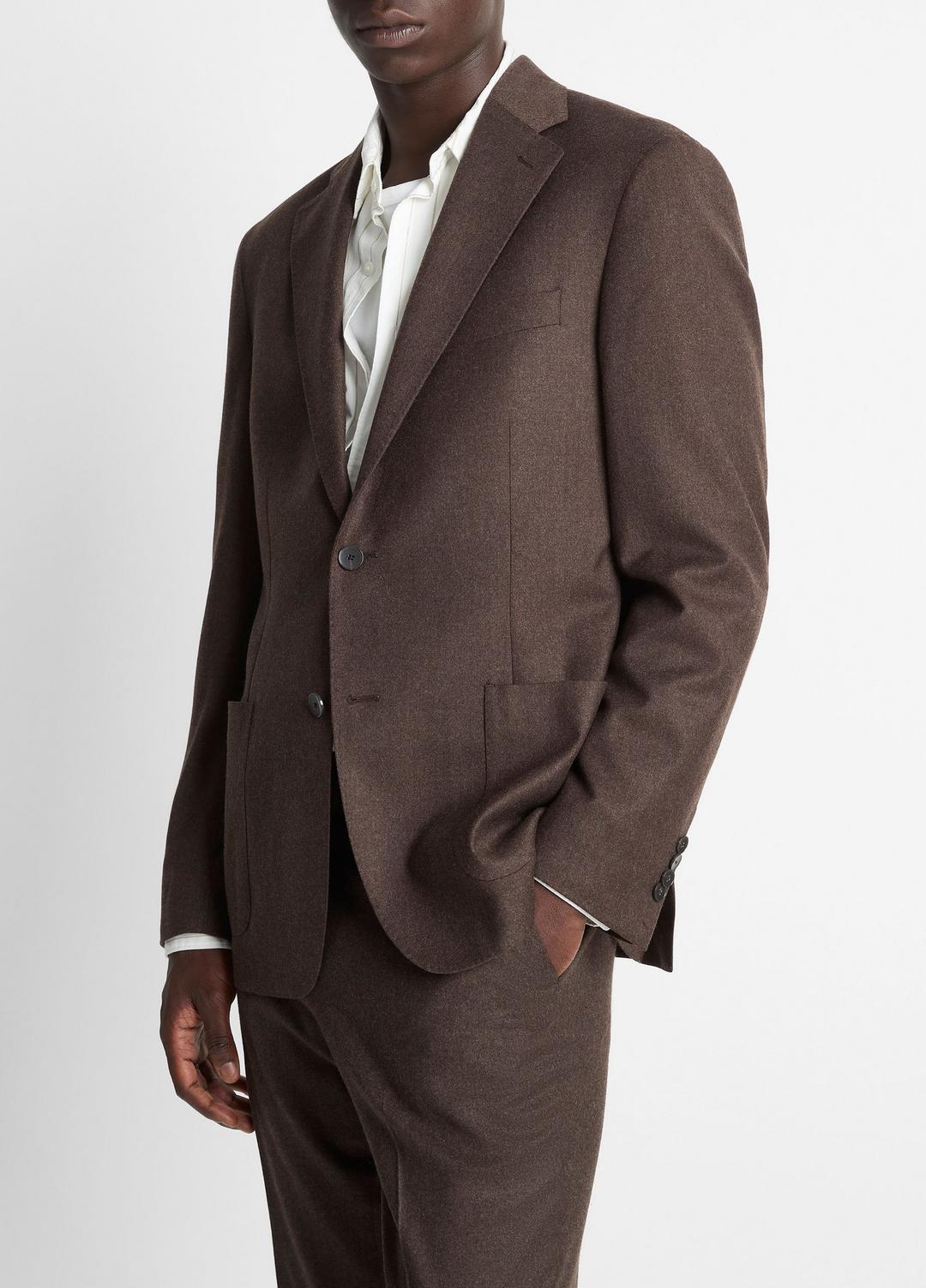 Wool-Silk Relaxed Sport Coat in Blazers BROWN | VINCE Men