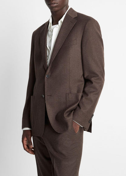 Wool-Silk Relaxed Sport Coat in Blazers BROWN | VINCE Men