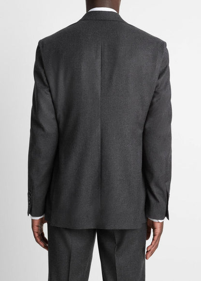 Wool-Silk Flannel Relaxed Sport Coat in Blazers CHARCOAL | VINCE Men
