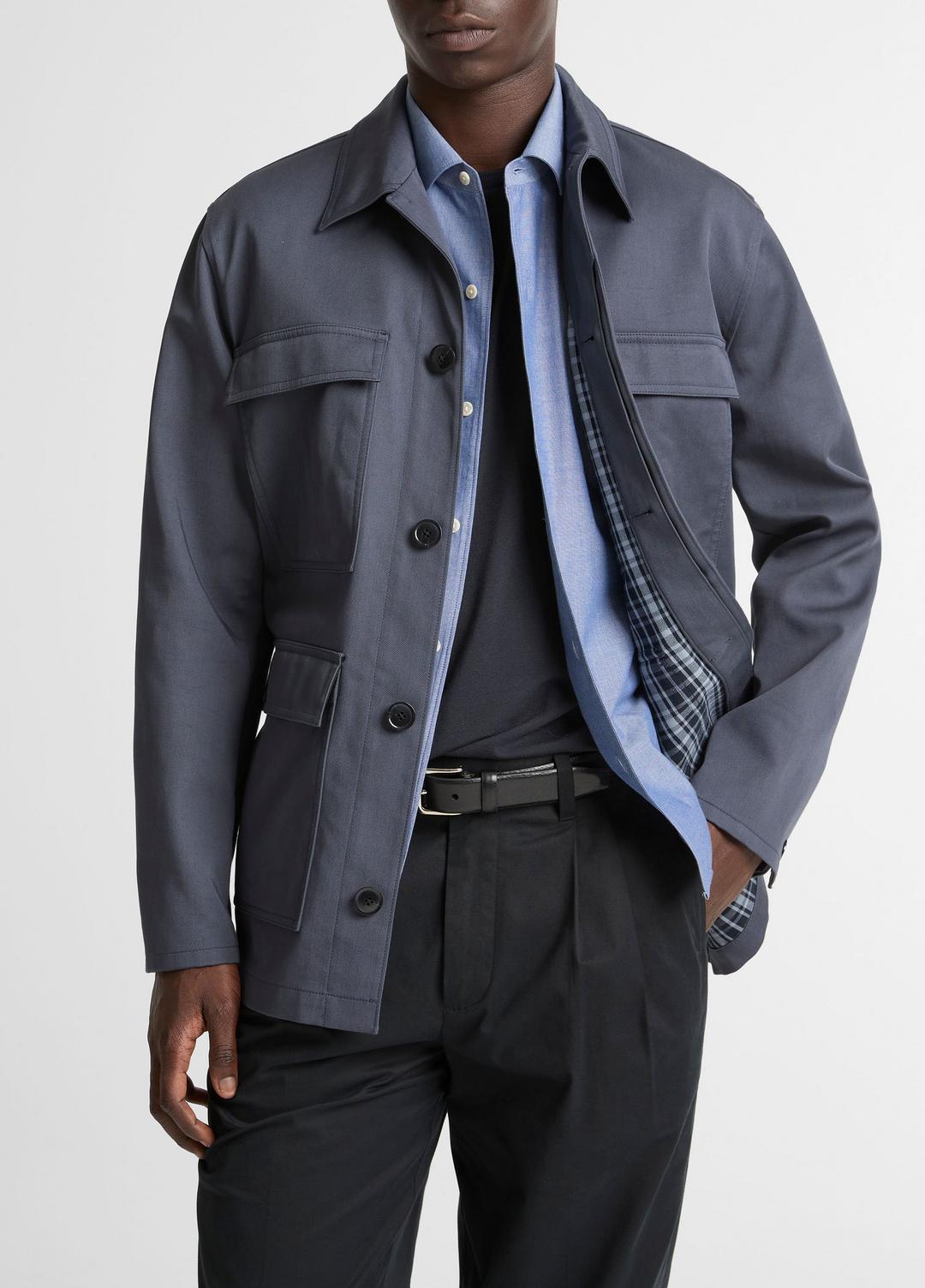Brushed Cotton Twill Chore Coat in Coats STUDIO | VINCE Men