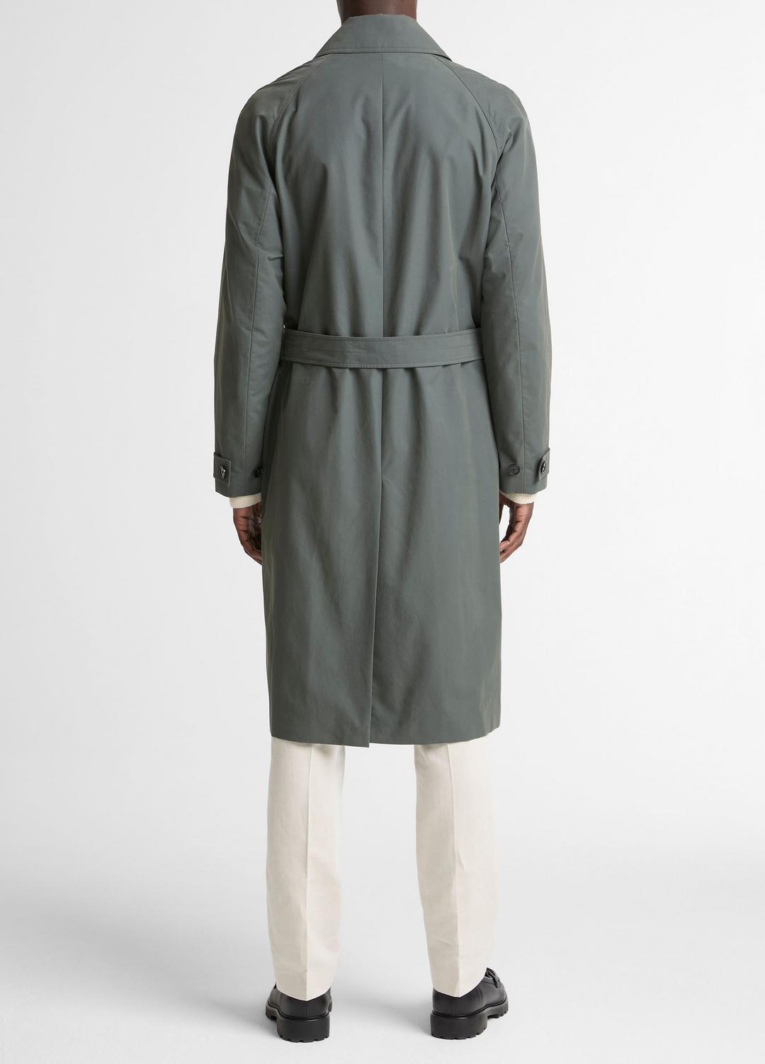Cotton-Blend Single-Breasted Trench Coat in Coats SLATE | VINCE Men