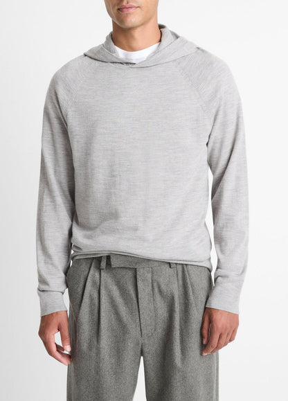 Featherweight Merino Wool-Cashmere Hoodie in Sweatshirts & Hoodies HEATHER GREY | VINCE Men