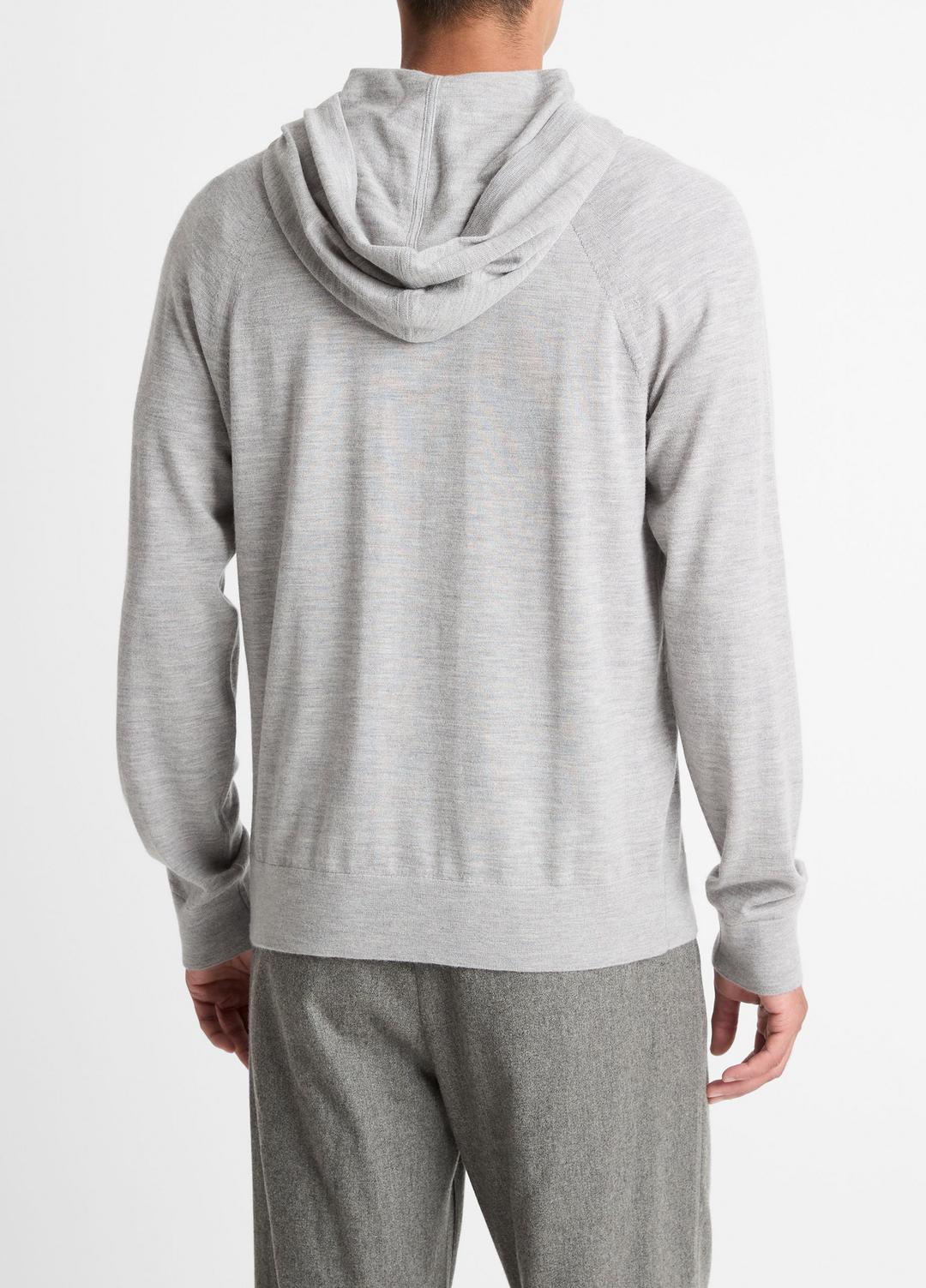 Featherweight Merino Wool-Cashmere Hoodie in Sweatshirts & Hoodies HEATHER GREY | VINCE Men