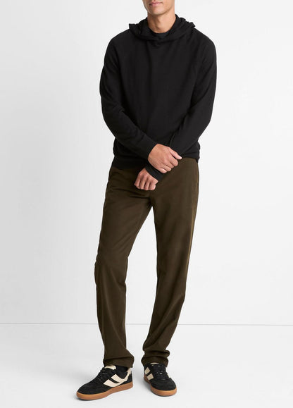 Featherweight Merino Wool-Cashmere Hoodie in Sweatshirts & Hoodies BLACK | VINCE Men