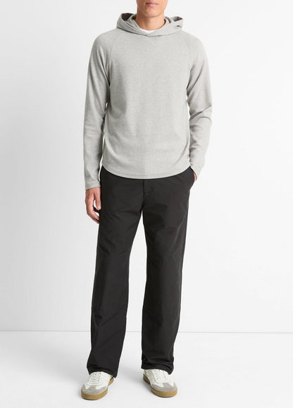 Broken Twill Pullover Hoodie in Sweatshirts & Hoodies HEATHER GREY/OFF WHITE | VINCE Men