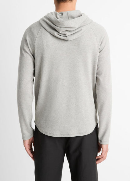 Broken Twill Pullover Hoodie in Sweatshirts & Hoodies HEATHER GREY/OFF WHITE | VINCE Men