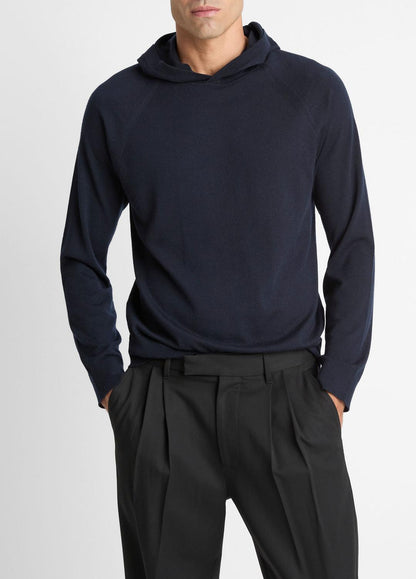 Featherweight Merino Wool-Cashmere Hoodie in Sweatshirts & Hoodies COASTAL BLUE | VINCE Men
