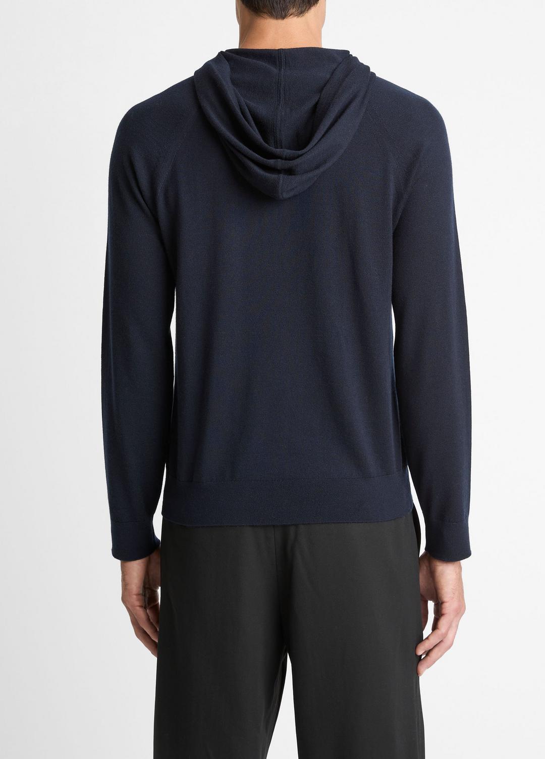 Featherweight Merino Wool-Cashmere Hoodie in Sweatshirts & Hoodies COASTAL BLUE | VINCE Men