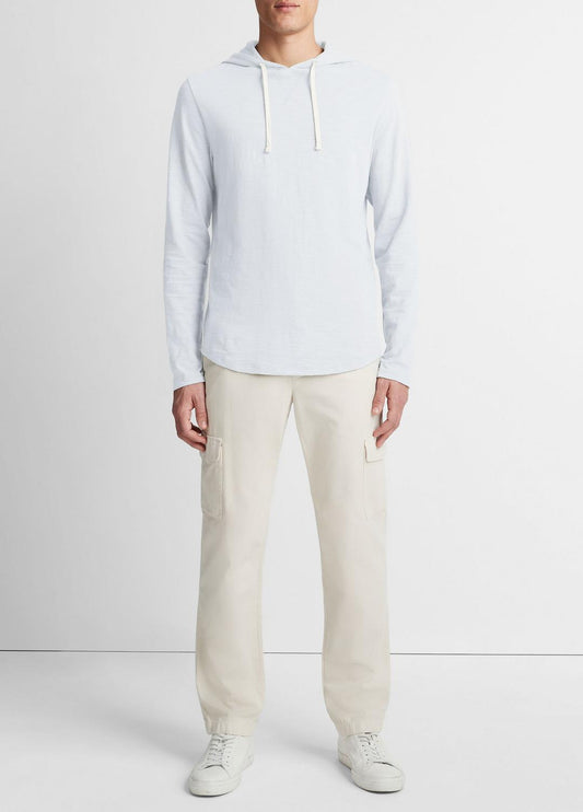 Textured Cotton Hoodie in Sweatshirts & Hoodies SHIRTING BLUE | VINCE Men