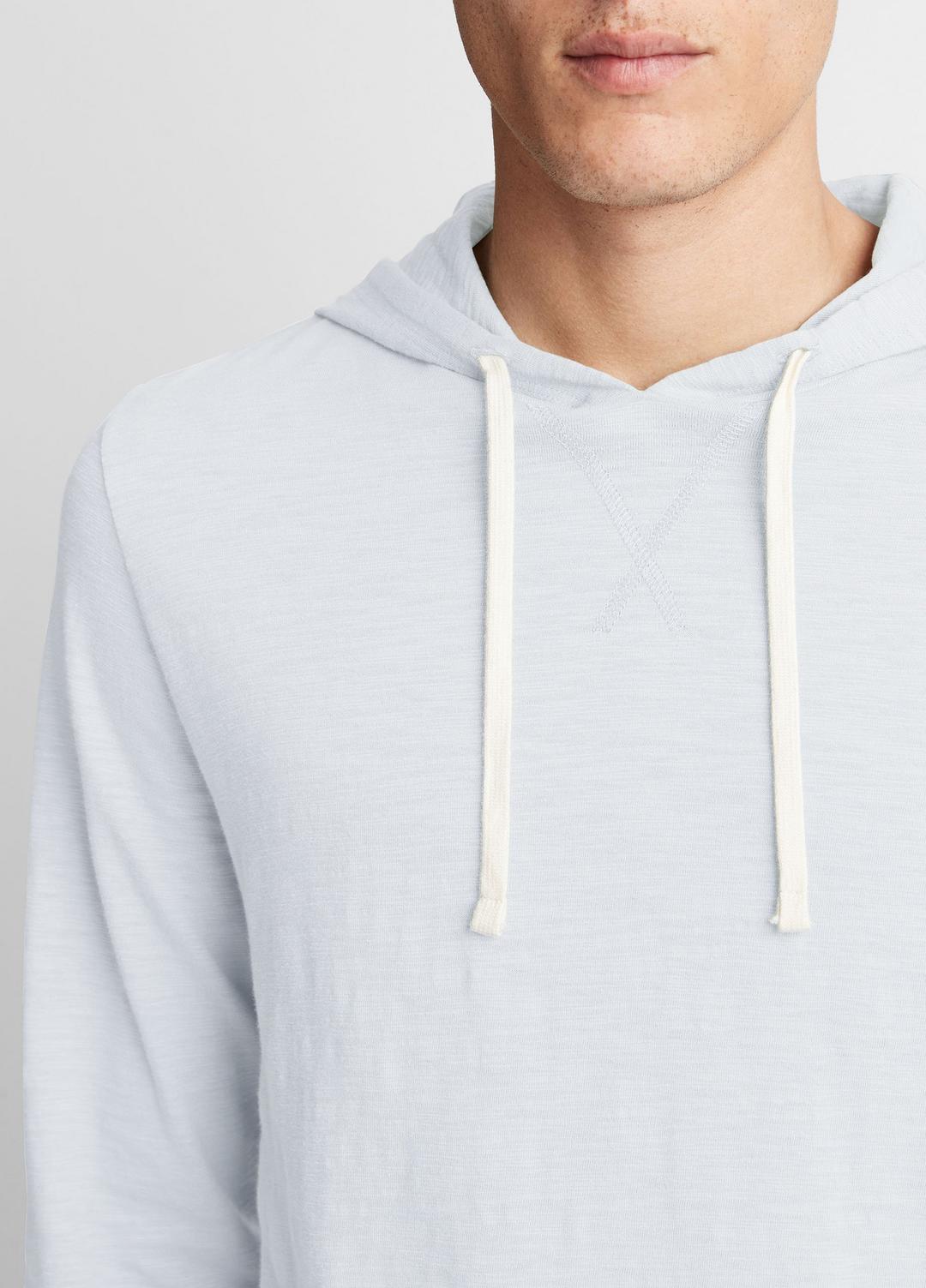 Textured Cotton Hoodie in Sweatshirts & Hoodies SHIRTING BLUE | VINCE Men