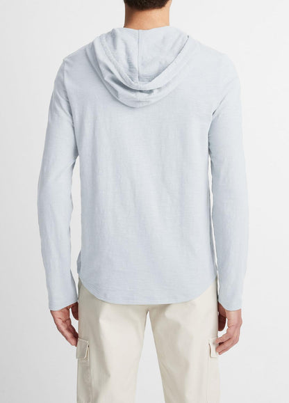Textured Cotton Hoodie in Sweatshirts & Hoodies SHIRTING BLUE | VINCE Men