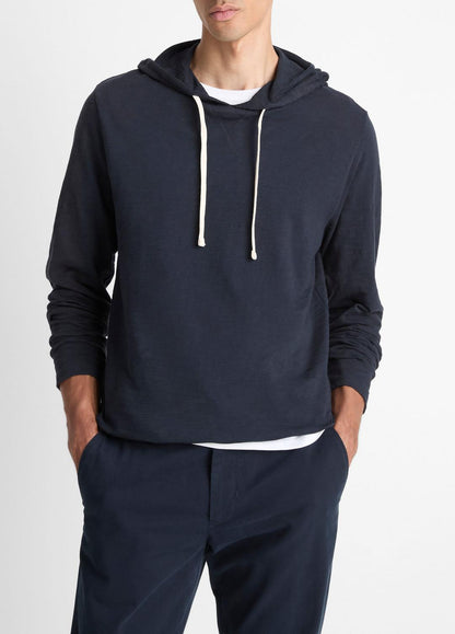 Textured Cotton Hoodie in Sweatshirts & Hoodies COASTAL BLUE | VINCE Men